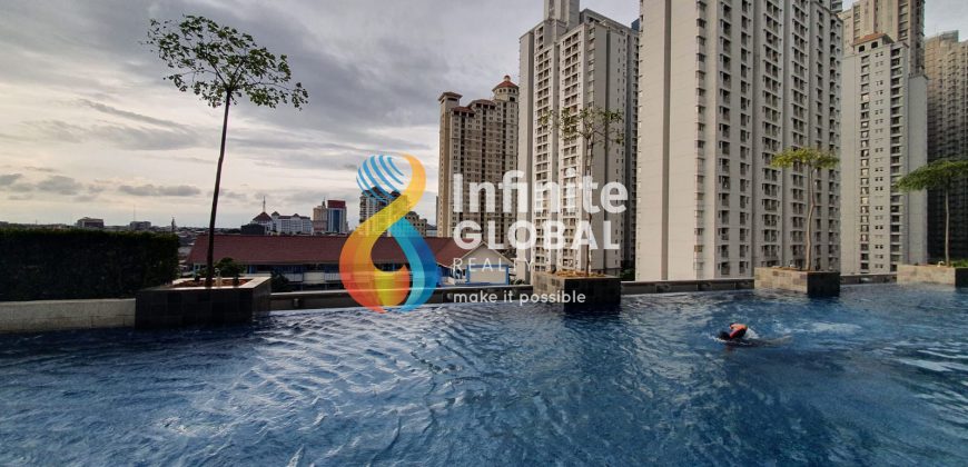FOR SALE APARTMENT CENTRAL PARK SEMI FURNISHED LANTAI 26