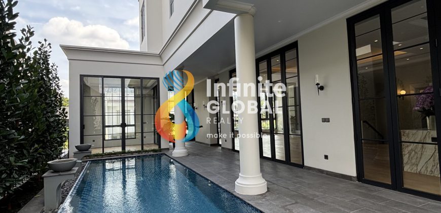 Hunian Mewah Fasad Klasik Modern  4 Lantai, Kebayoran Baru