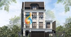 Hunian Mewah Fasad Klasik Modern  4 Lantai, Kebayoran Baru