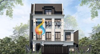Hunian Mewah Fasad Klasik Modern  4 Lantai, Kebayoran Baru