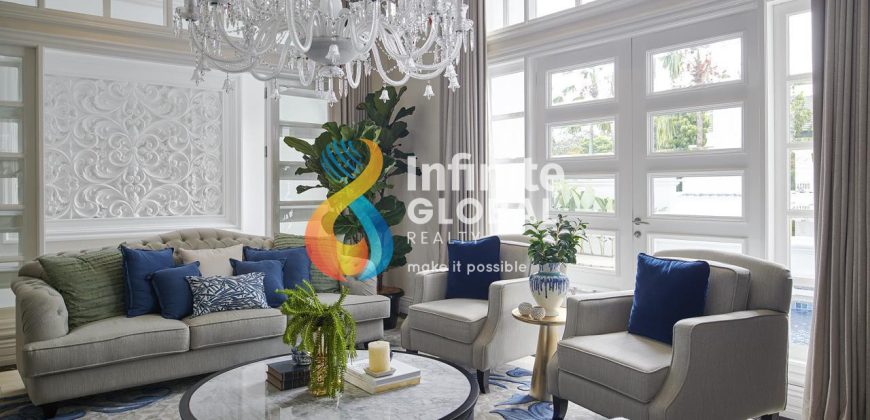 Rumah Mewah Hook Full Furnished di Cluster Malibu Deltamas LT 369 m² Private Pool Siap Huni
